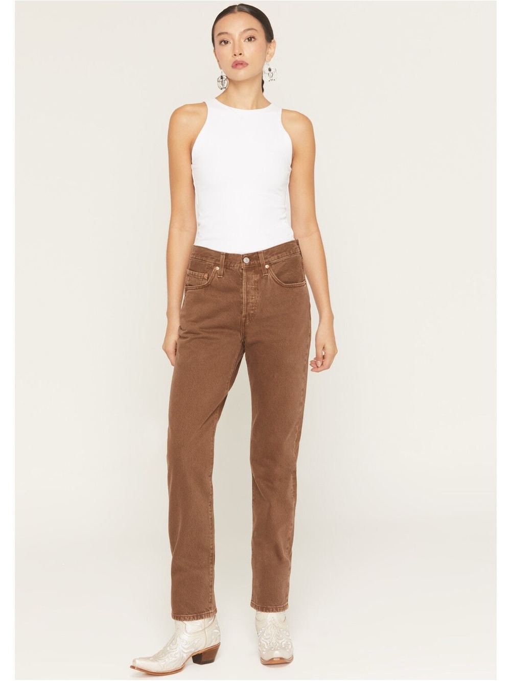Levi's Rust Straight Leg High-Rise Jeans